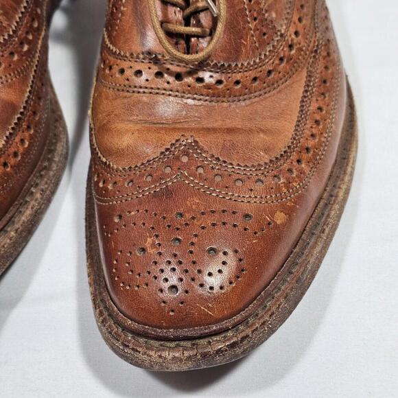 Allen Edmonds McTavish Dress Shoes Brown Wingtip Leather Oxford Mens Size 10.5 D main image 13